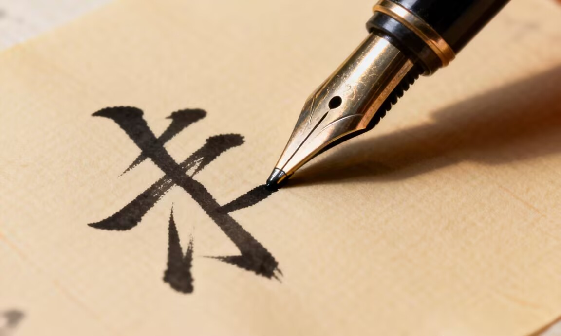 Chinese Calligraphy Tutorial: Composition Point Calligraphy Tutorial | Pang Zhonghua Hard Pen Calligraphy Series Tutorial